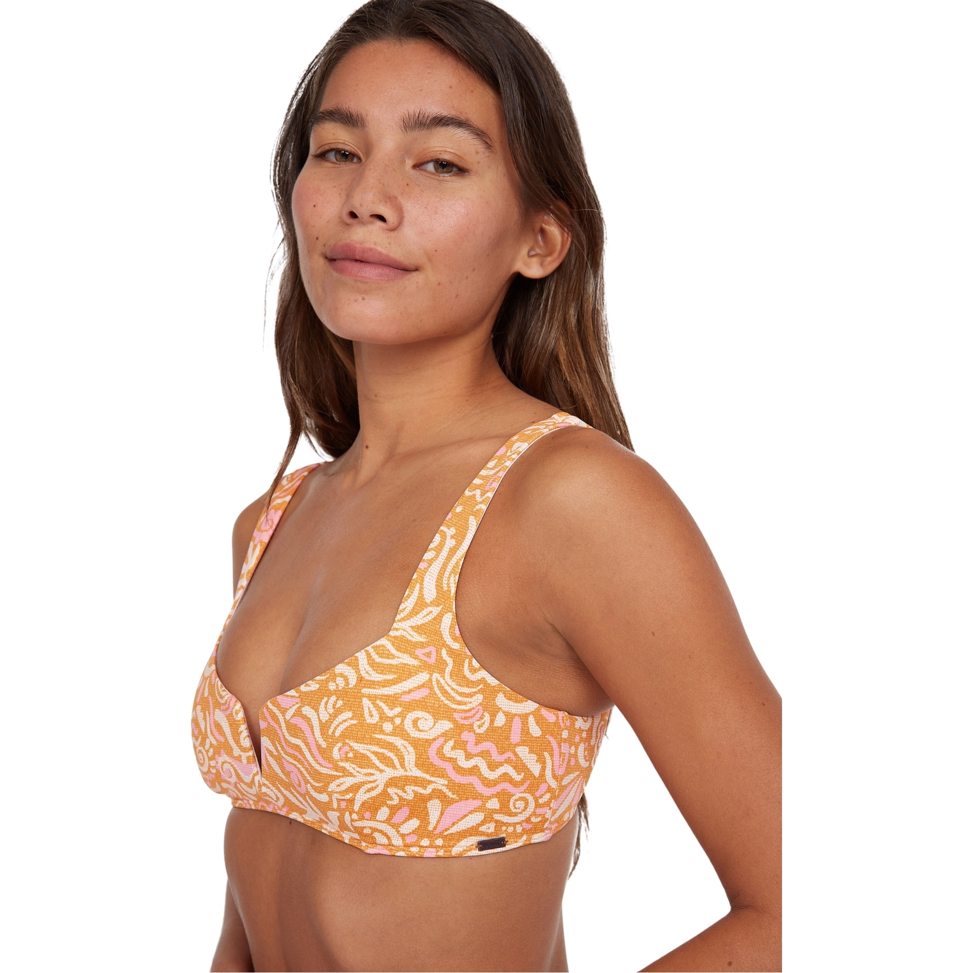 2025 O'Neill Dames Women Of The Wave Popoyo Matira Bikiniset 1800339 - Orange Abstract Wave